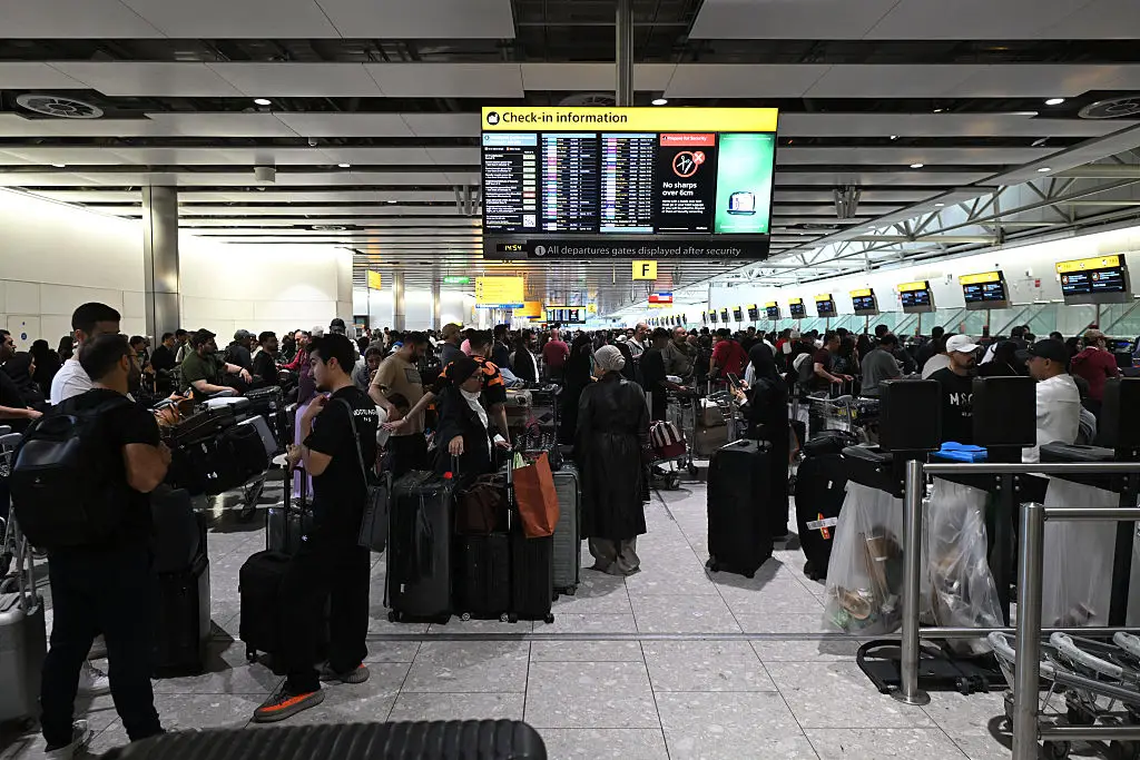 Travellers have been warned to expect queues at the airport this summer (Justin Tallis/Getty Images)