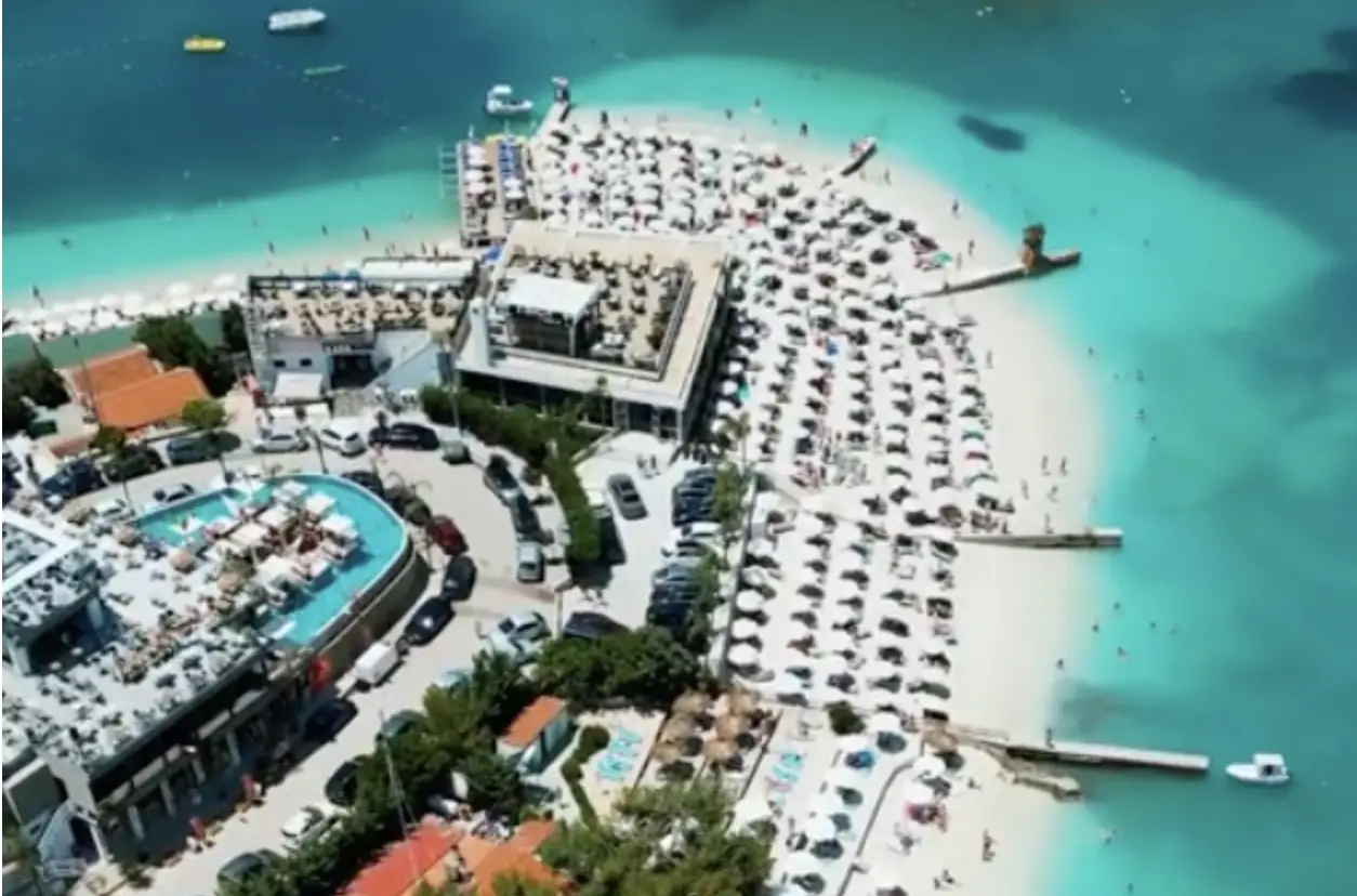 The sea is crystal clear in Ksamil.