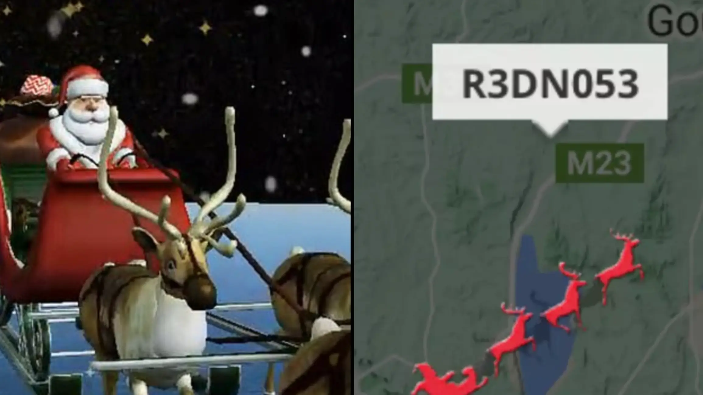 What time Santa is expected to be flying over UK on official Christmas Eve tracker