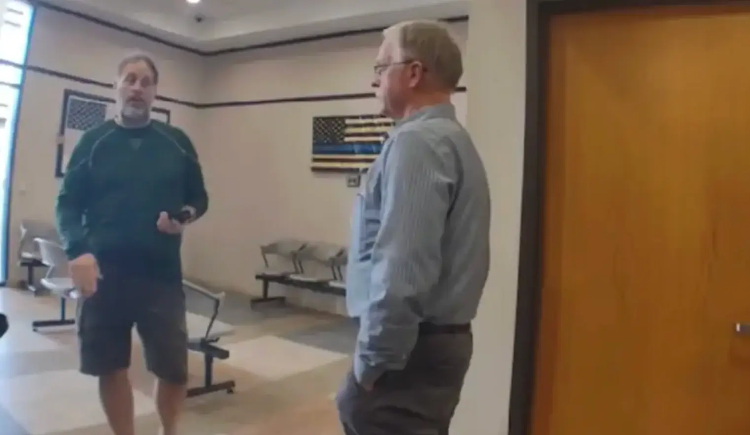 Steven was in a heated exchange with cops after the arrest (Strongville PD)