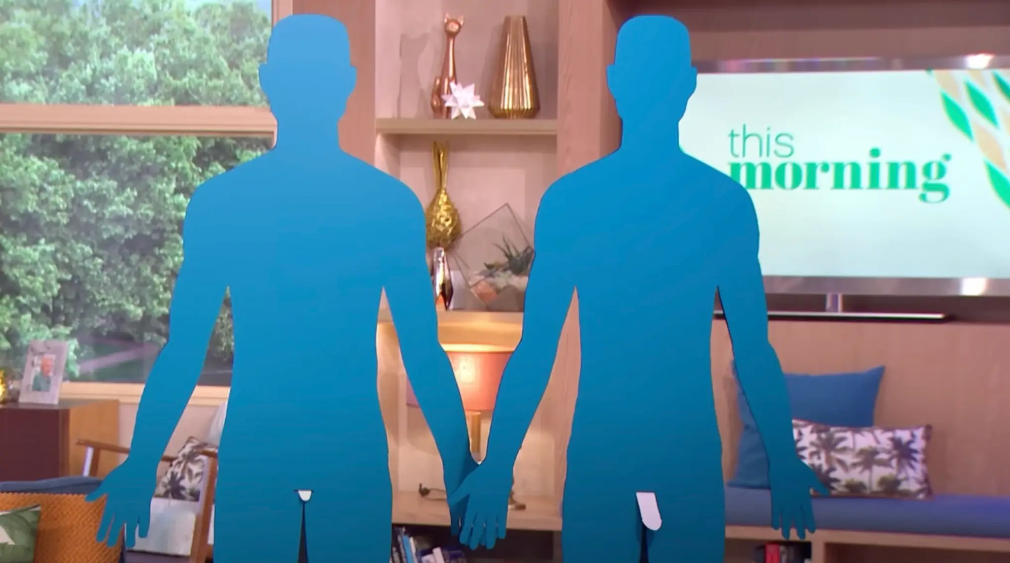 This Morning provided a visual comparison of Ant's manhood (left) in comparison to the size of an average UK man (ITV)