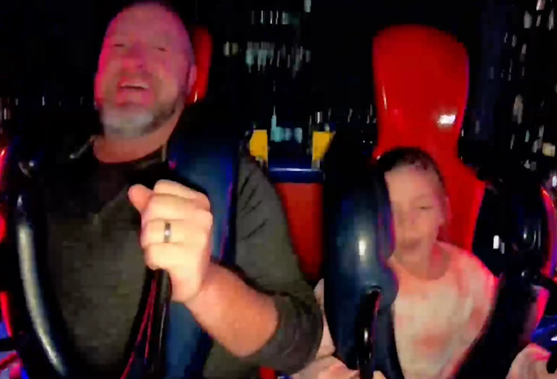 The nine-year-old blacked out twice on the ride.