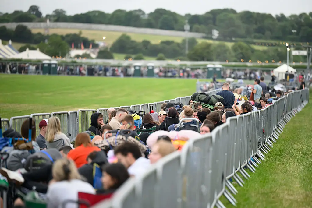 Thousands have queued up in the past few days to get into Glastonbury (Leon Neal/Getty Images)