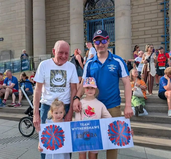 Ellis is now supporting the team who saved him (Manchester University NHS Foundation Trust)