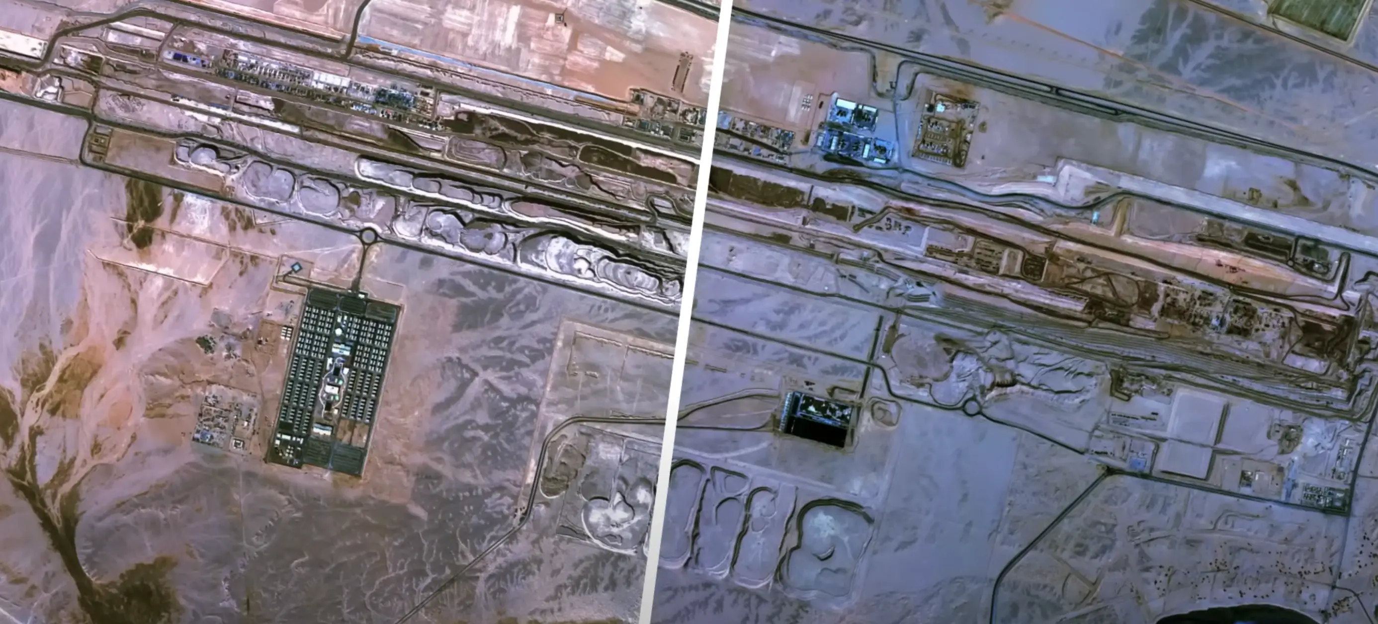 The photos from December 2024 (left) and October 2024 (right) reveal that further excavations have taken place (Matrax)