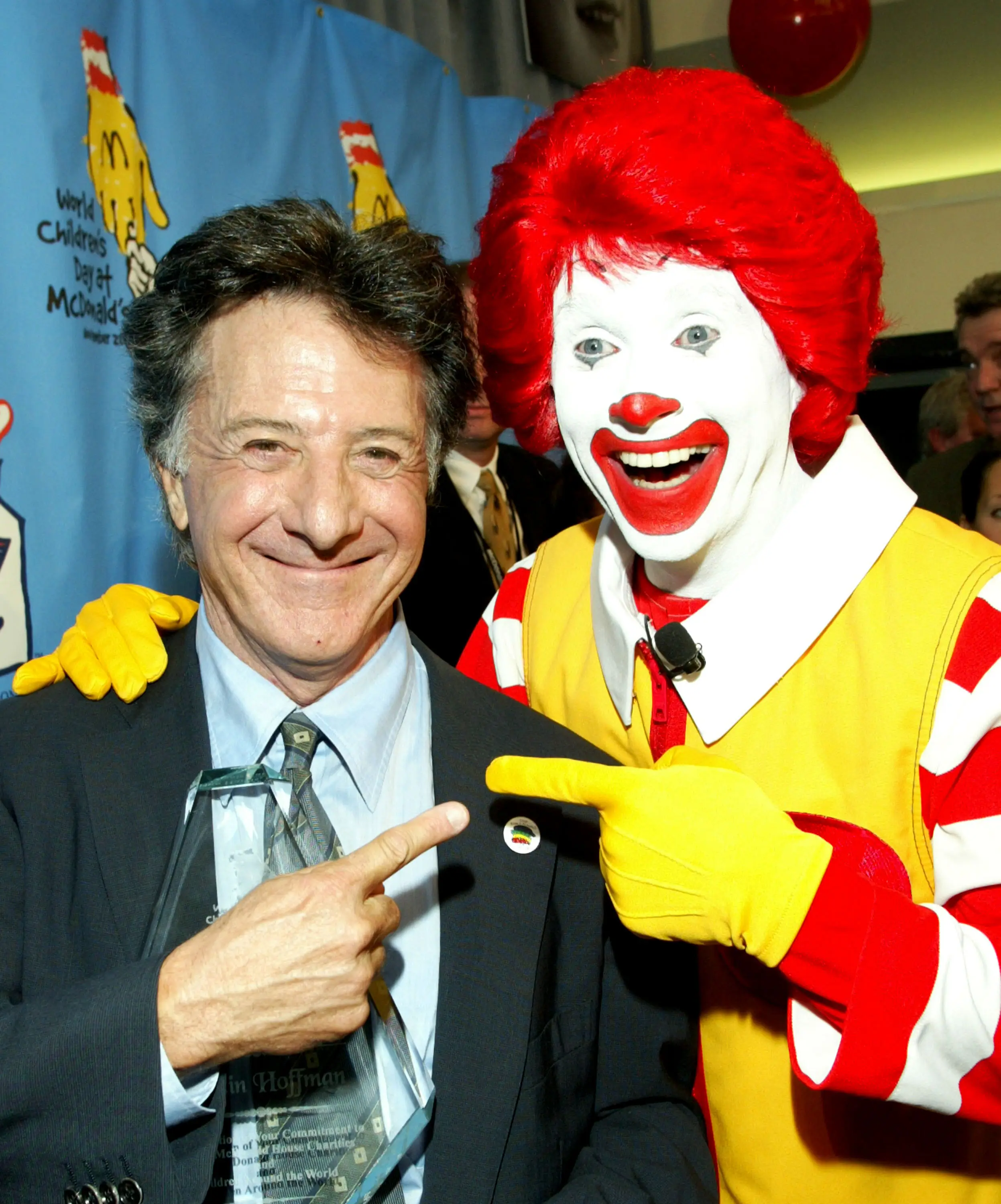 Dustin Hoffman with Ronald in 2003 (Mathew Imaging/FilmMagic)