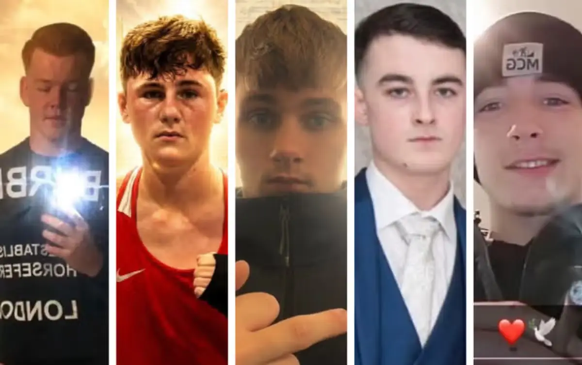 The five teens who died (Social media)