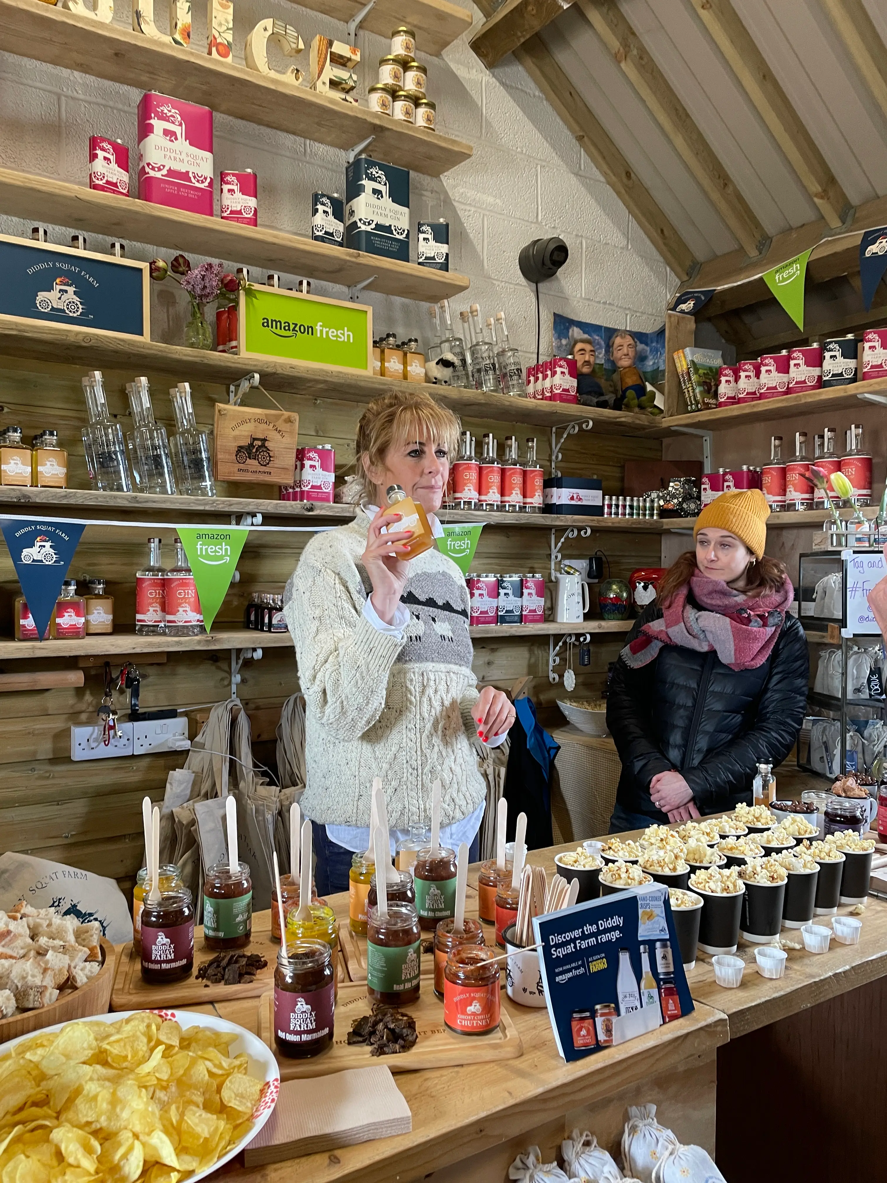 Lisa was front and centre as she took customer orders. (LADbible)