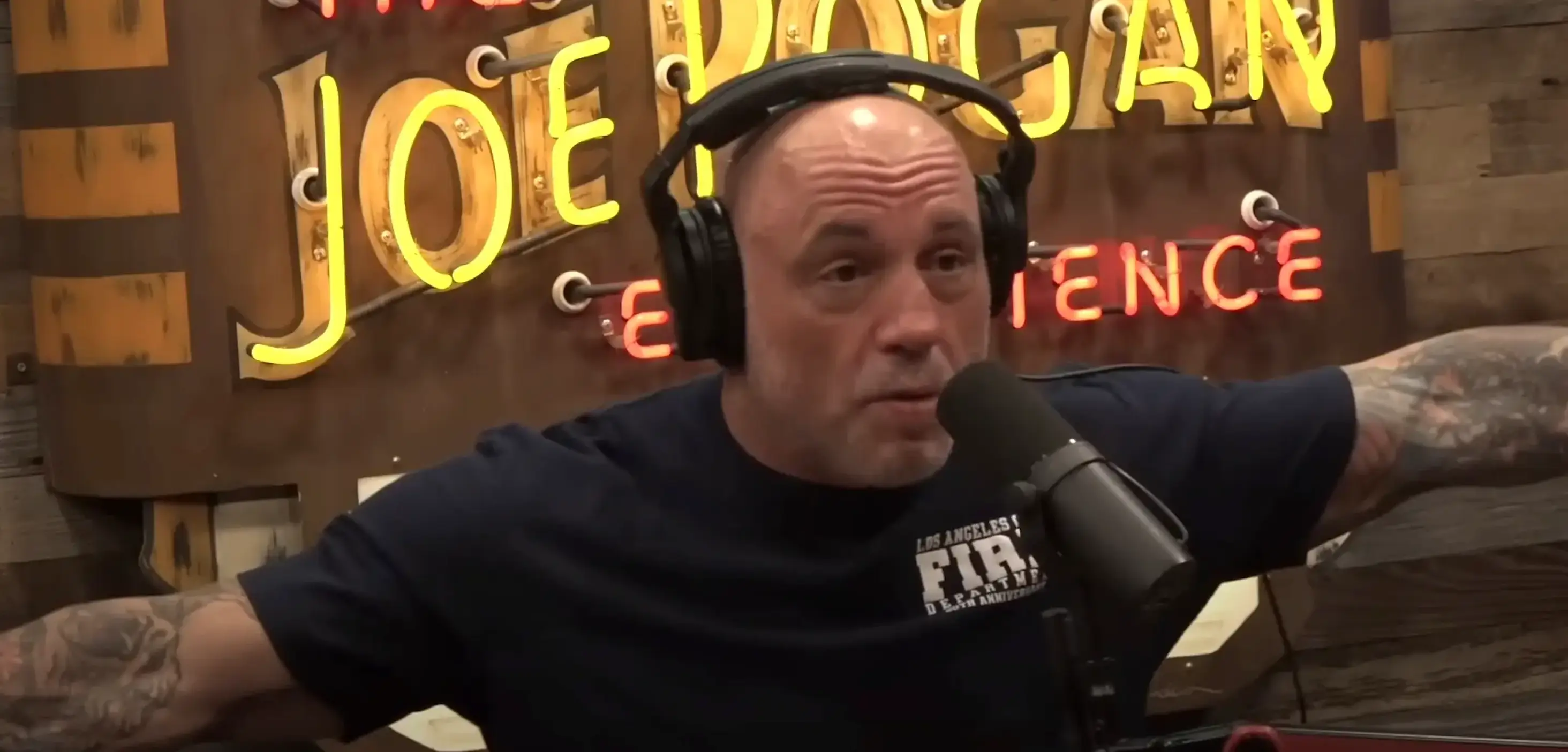 The podcaster has said the wildfires are among his reasons for leaving California, along with the state's lockdown rules during the pandemic (YouTube/The Joe Rogan Experience)