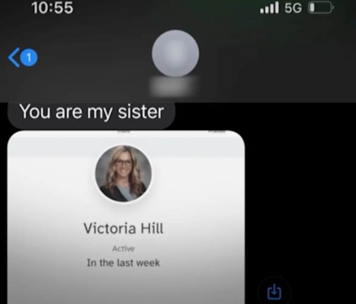 Victoria's ex text her with the news.