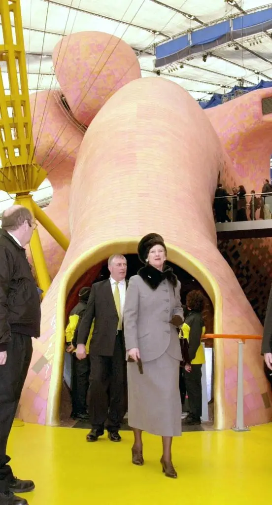 Members of Danish royalty visiting the whacky exhibition (JOHN STILLWELL/POOL/AFP via Getty Images)