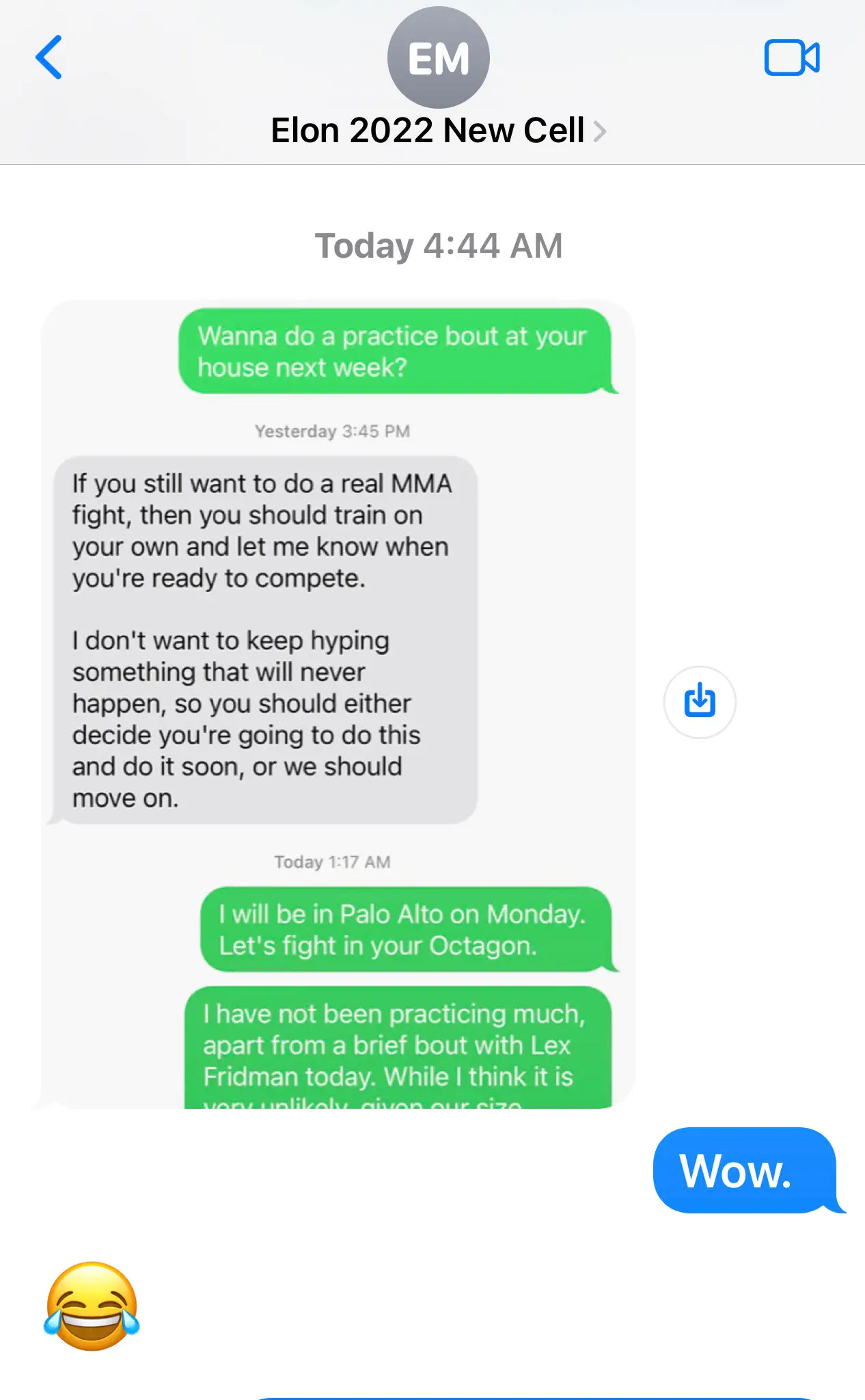 Alleged text messages between Musk and Zuckerberg have been 'leaked'.