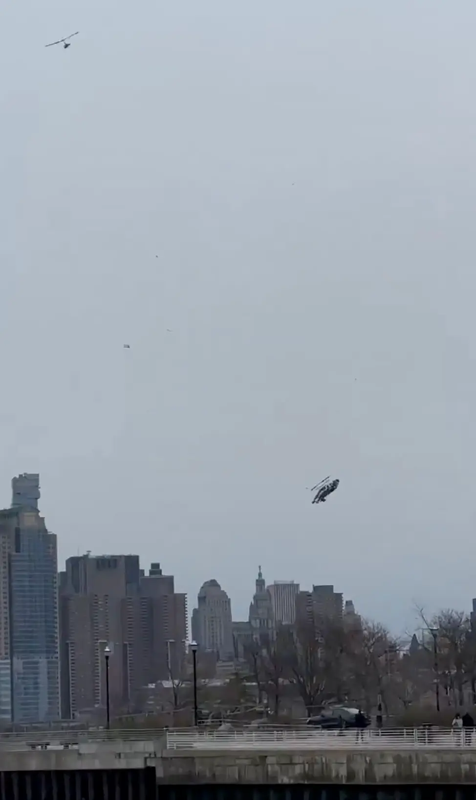 The detail may explain why the helicopter crashed (X/@MikeyKayFilms)