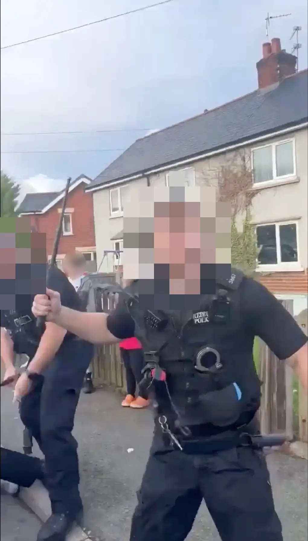 Several police officers were involved in the fight.