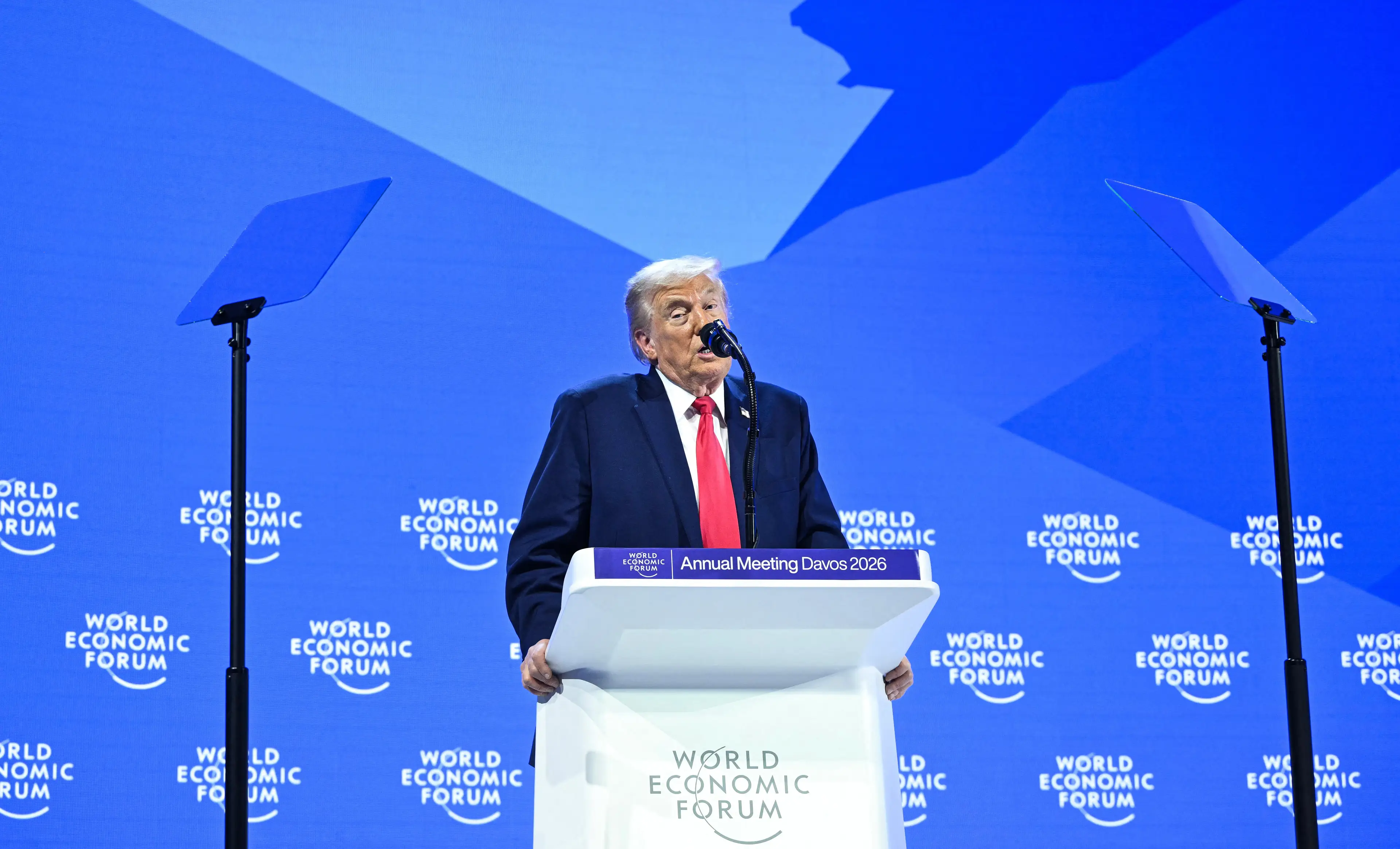 Trump made a number of digs at Europe while on stage in Davos (Mandel NGAN / AFP via Getty Images)