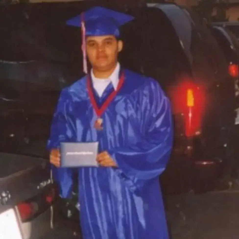 Larry Ely Murillo-Moncada was trapped behind a fridge in the US shop for ten years (Council Bluffs Police Department)