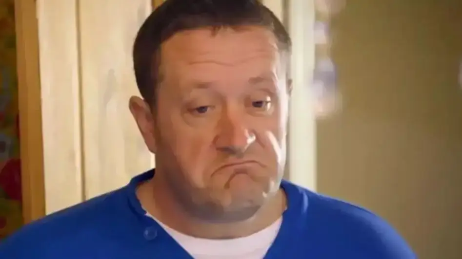 His face says it all.