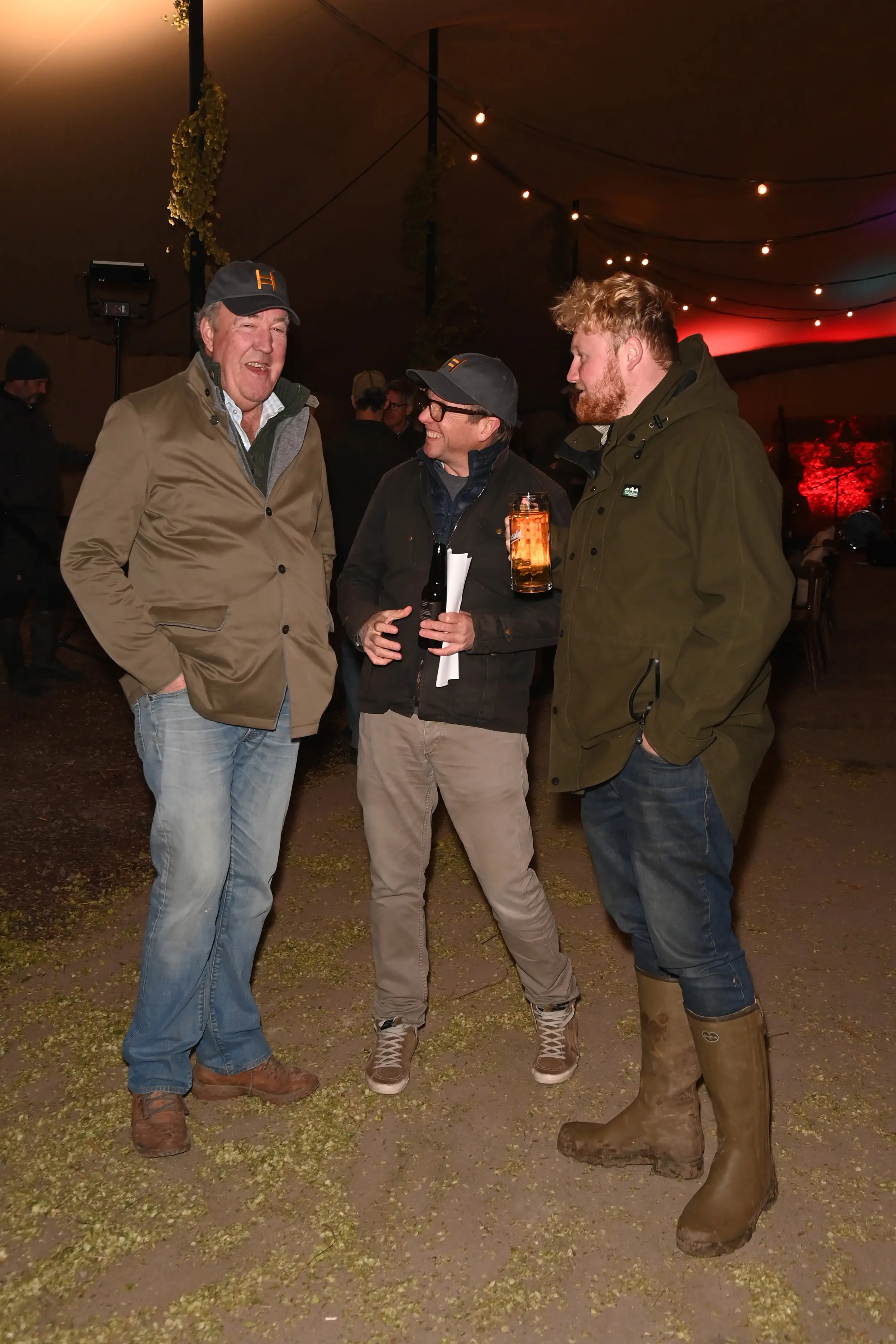 Clarkson with Hornby and Kaleb Cooper at the launch of Hawkstone Lager (David M. Benett/Dave Benett/Getty Images for Hawkstone)
