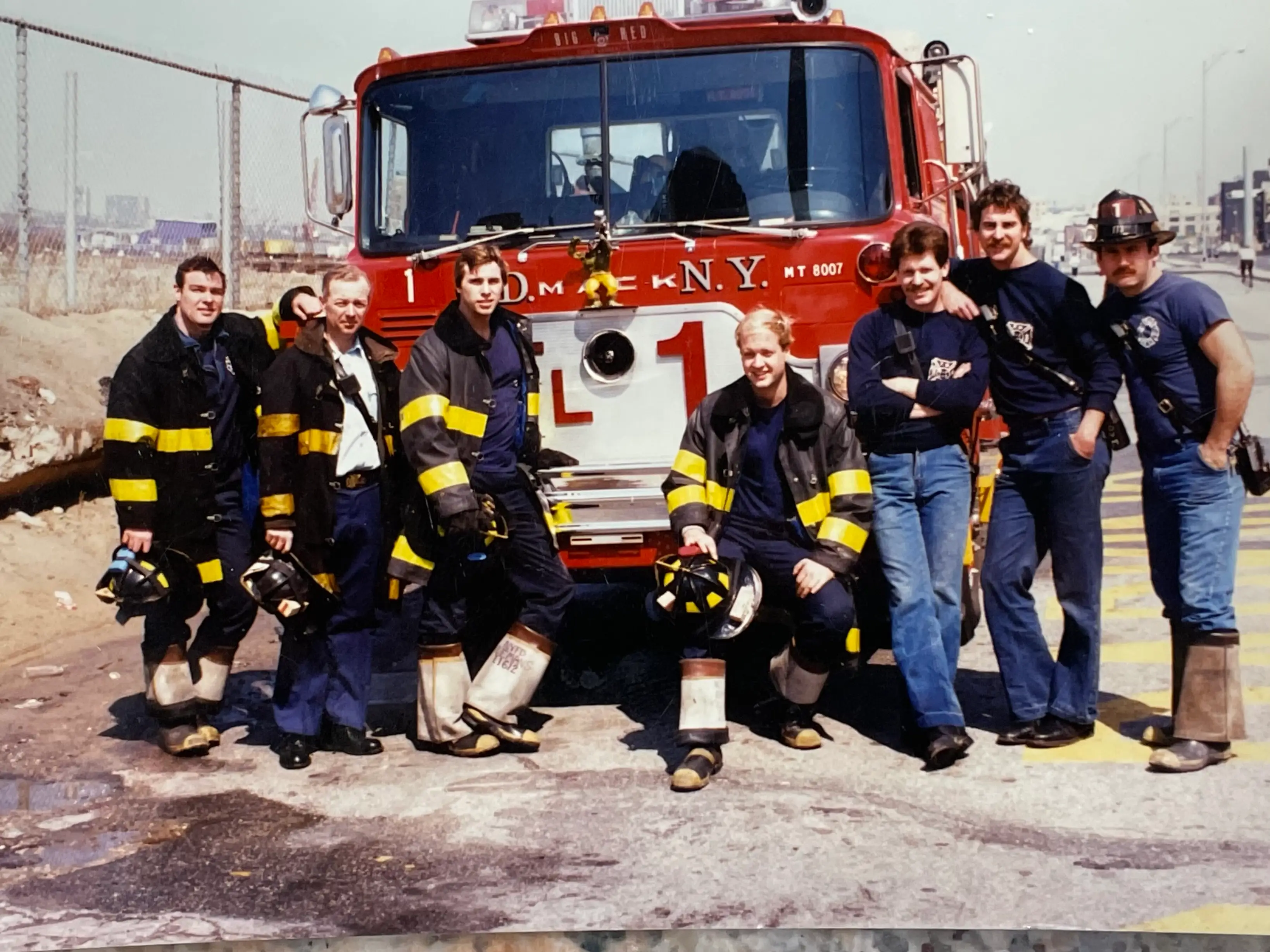 Bill Spade (centre right) with Rescue Company 5 (Bill Spade)