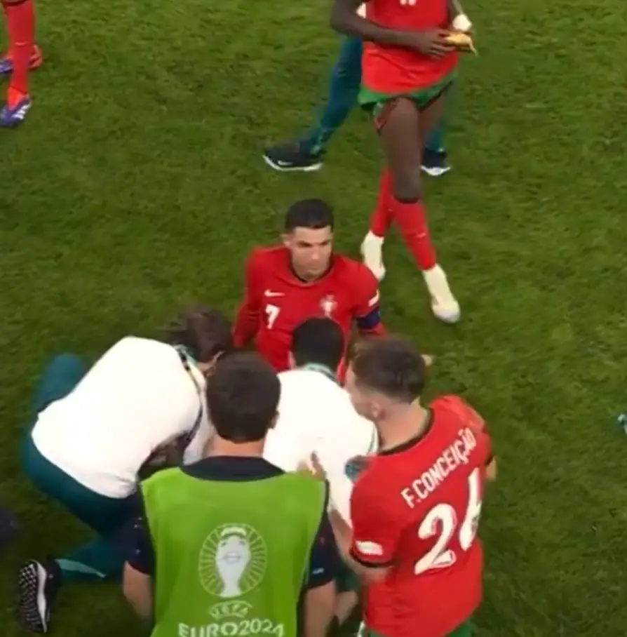 The comment was made as Ronaldo was receiving treatment (BBC)