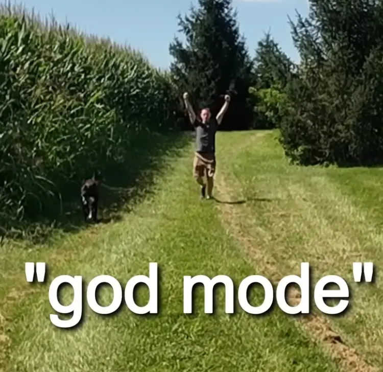He said he went from a 'zombie' to 'god mode' on day five (YouTube/Justin Dorff)