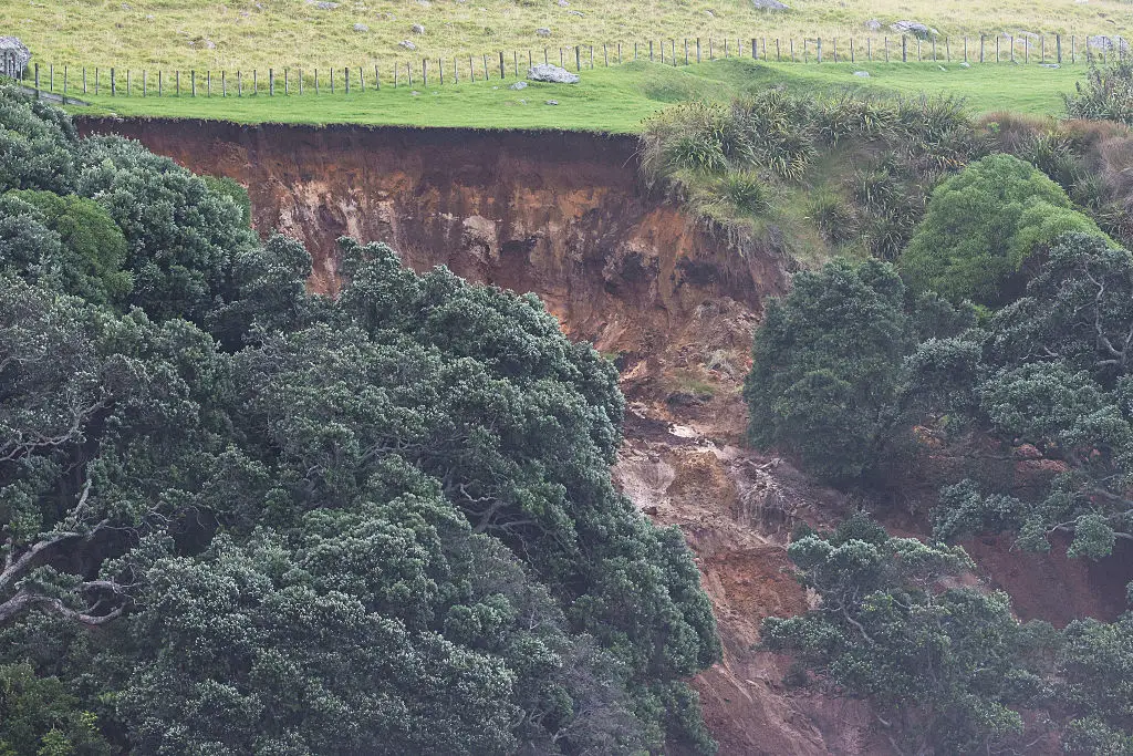 A devastating landslide in New Zealand has left multiple people unaccounted for, and rescuers have said they haven't seen signs of life (DJ MILLS / AFP via Getty Images)