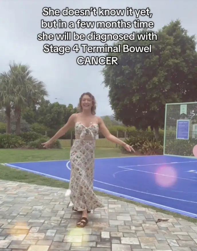 She had said she 'thought it wasn't anything sinister' when she started feeling unexplained pain (TikTok/@stoneinthe0cean)