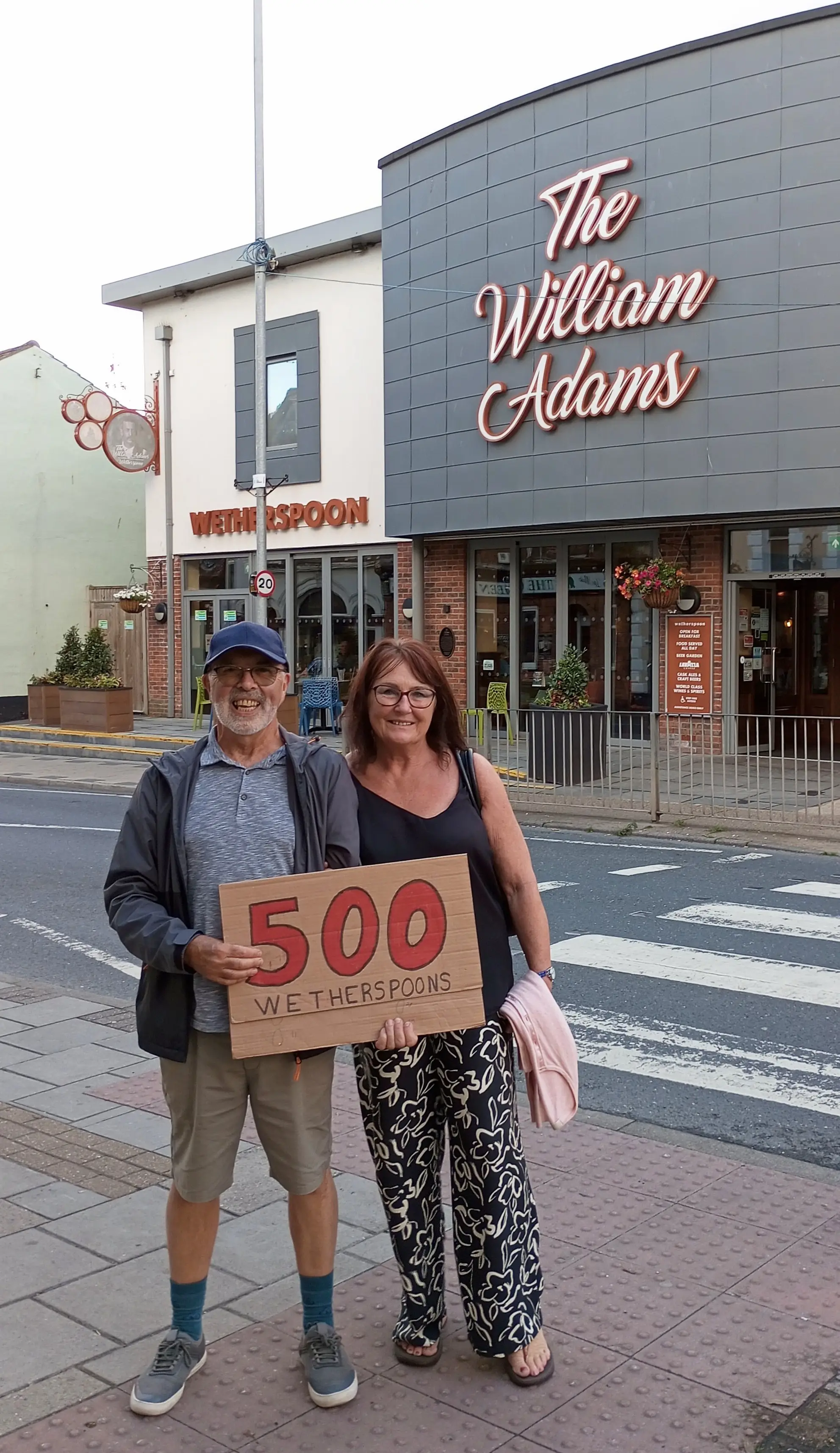 The grandparents celebrating their 500th pub (SWNS)