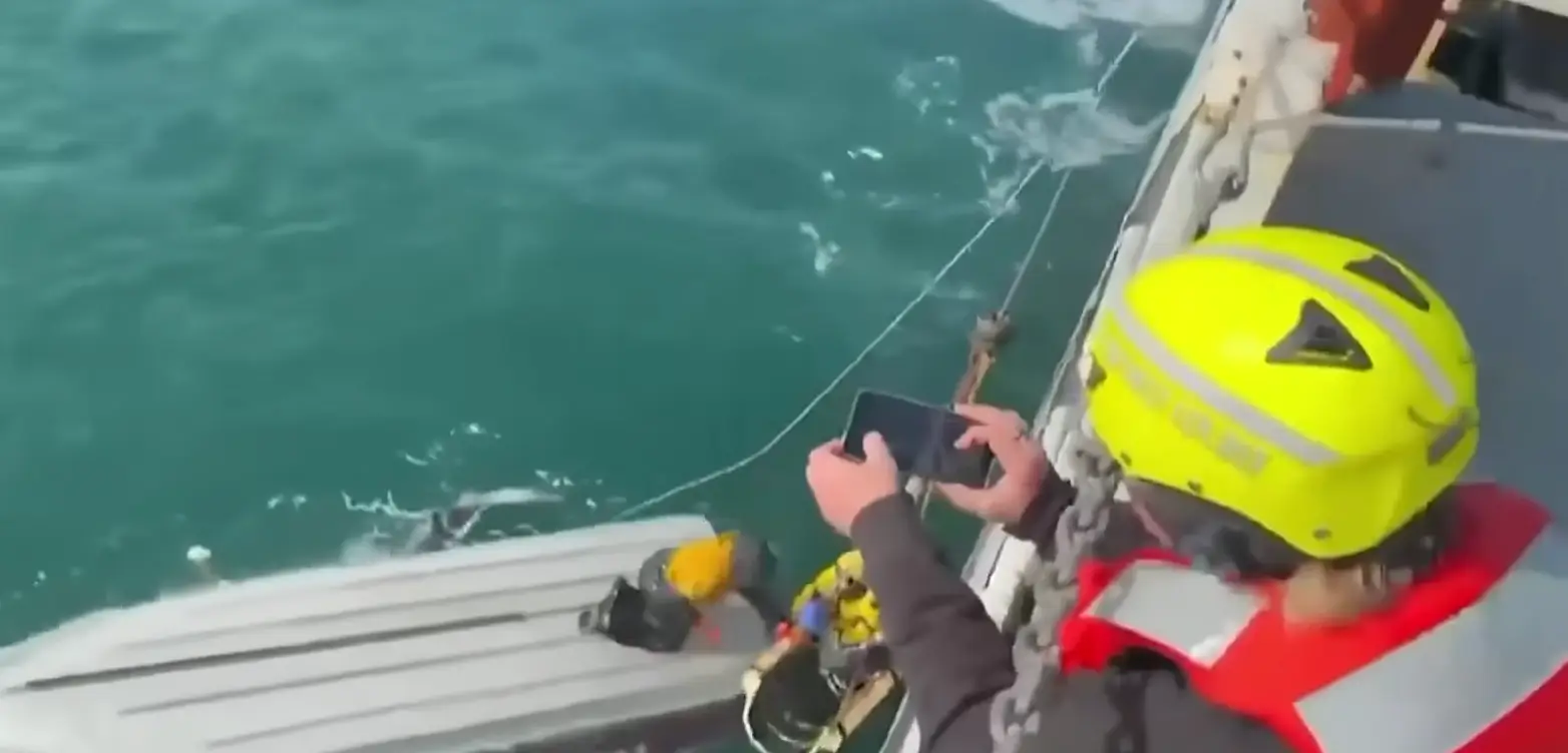 He was rescued on Monday (NBC News/ YouTube)