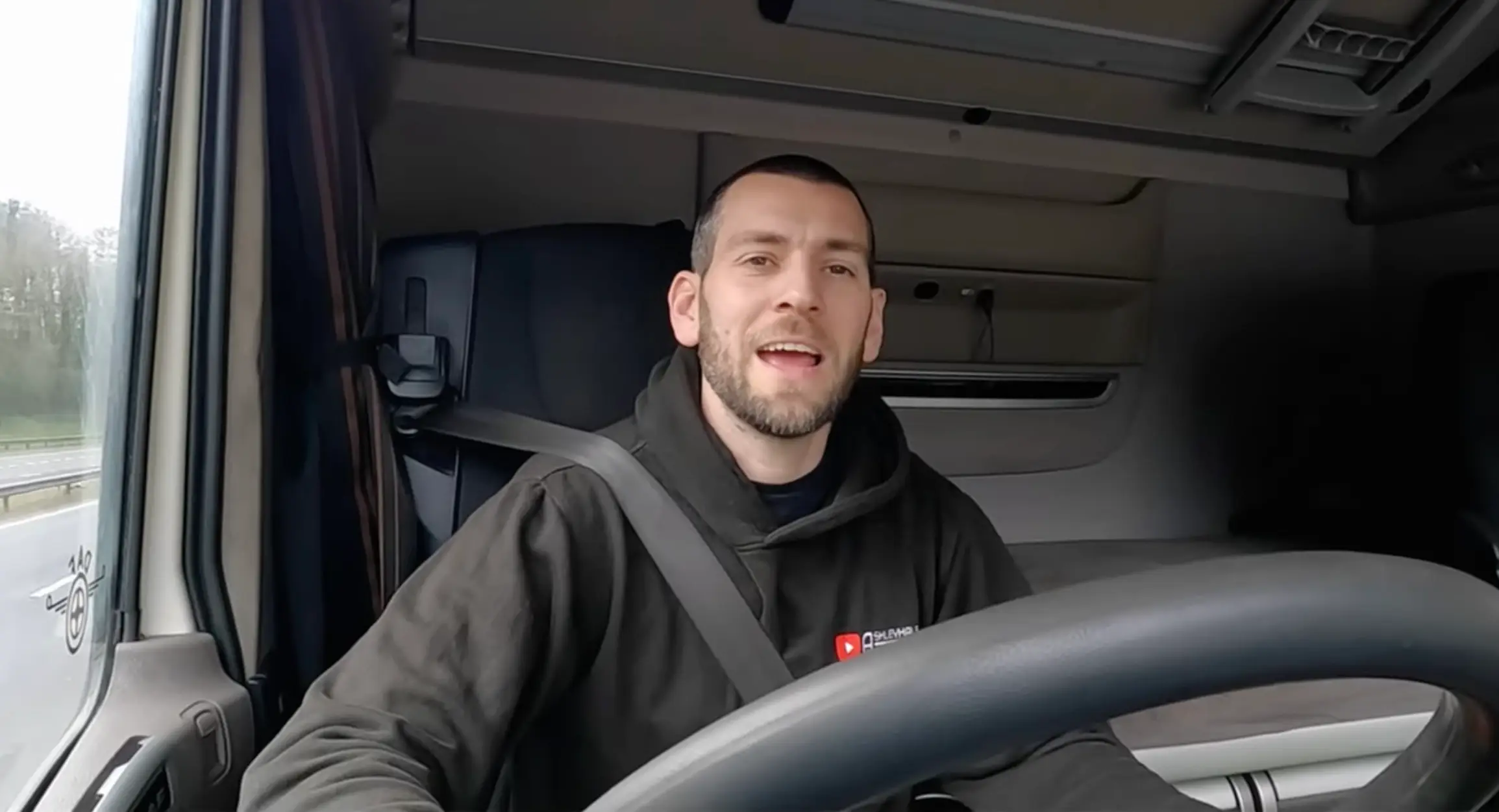 HGV driver Ashley Hale revealed how much you can earn in the industry (YouTube/Ashley Hale UK)