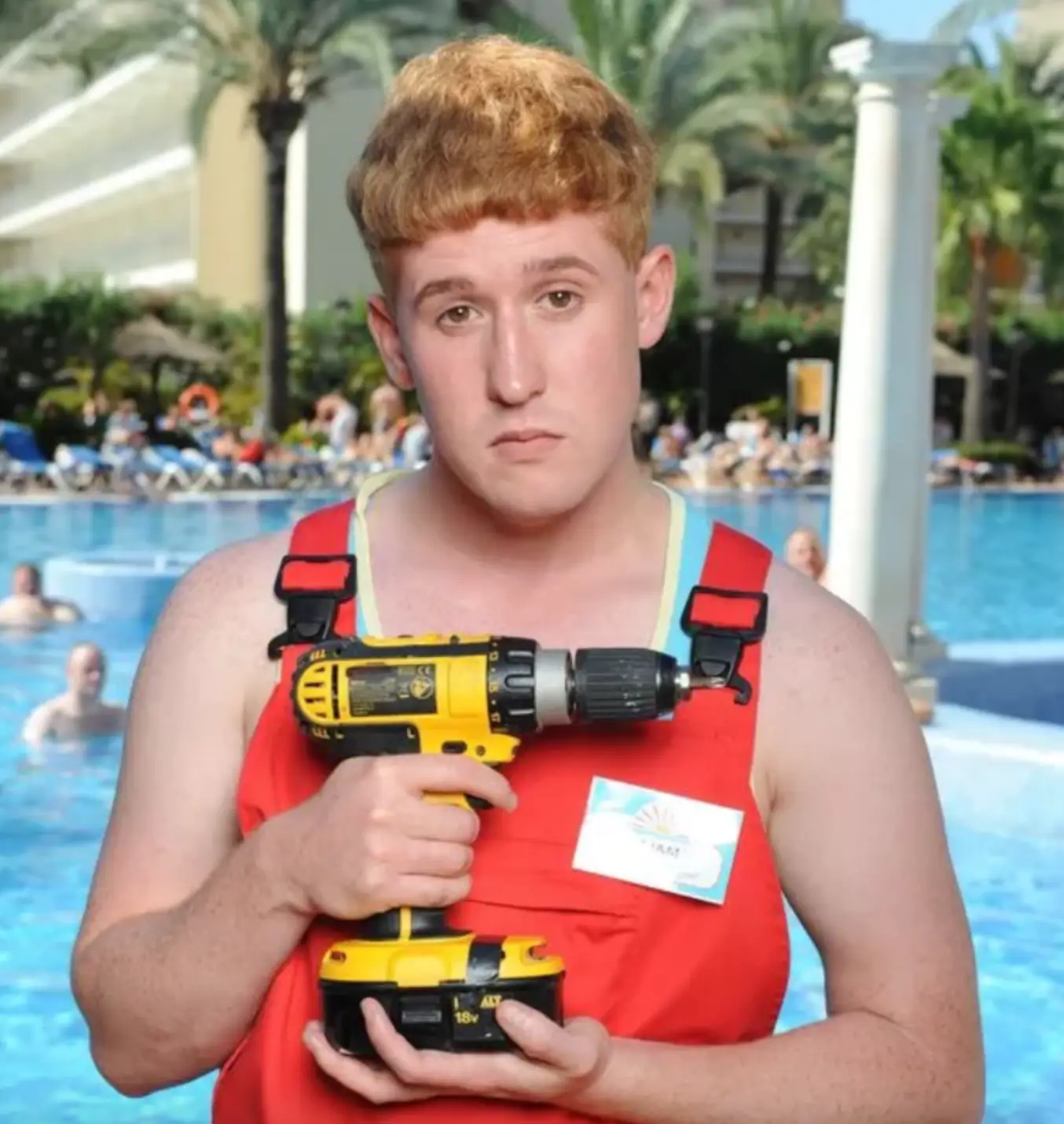 Adam as Liam on Benidorm.