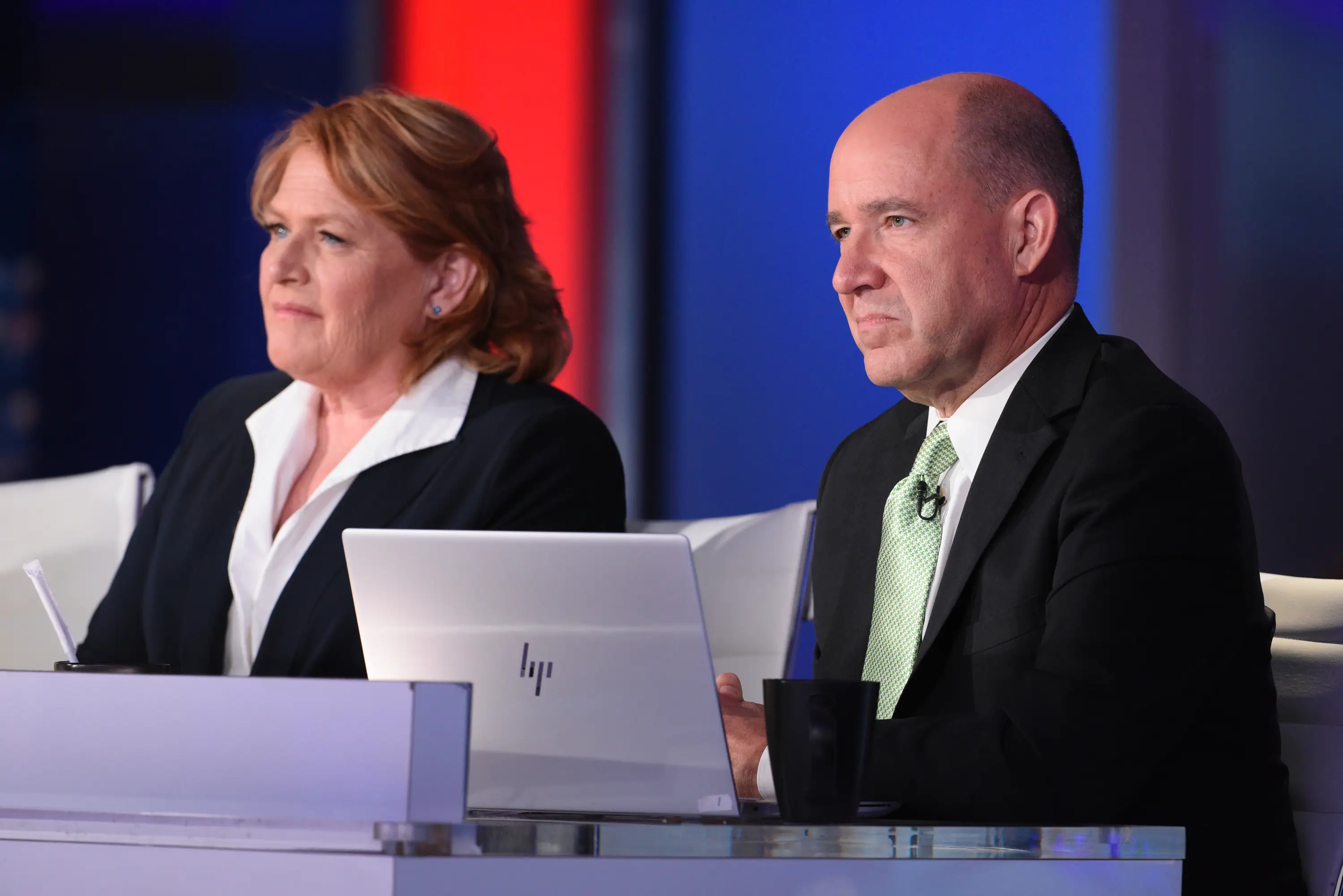 Matthew Dowd (right) was fired after giving his response to Charlie Kirk's shooting (Lorenzo Bevilaqua/ABC via Getty Images)