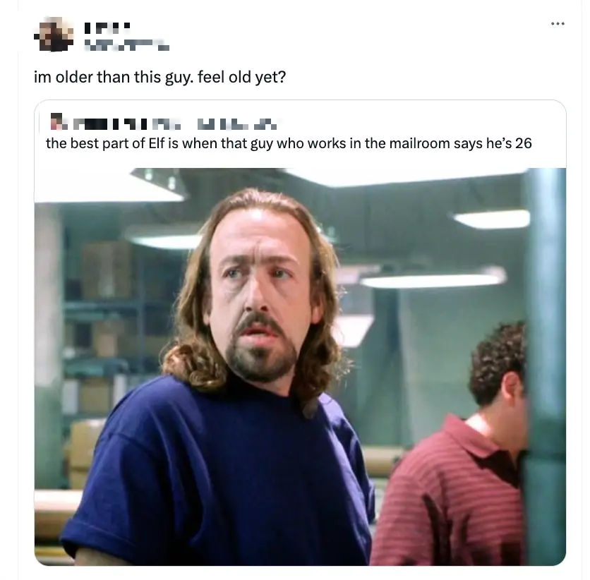 Fans spotted the disconnect between his given age and appearance.