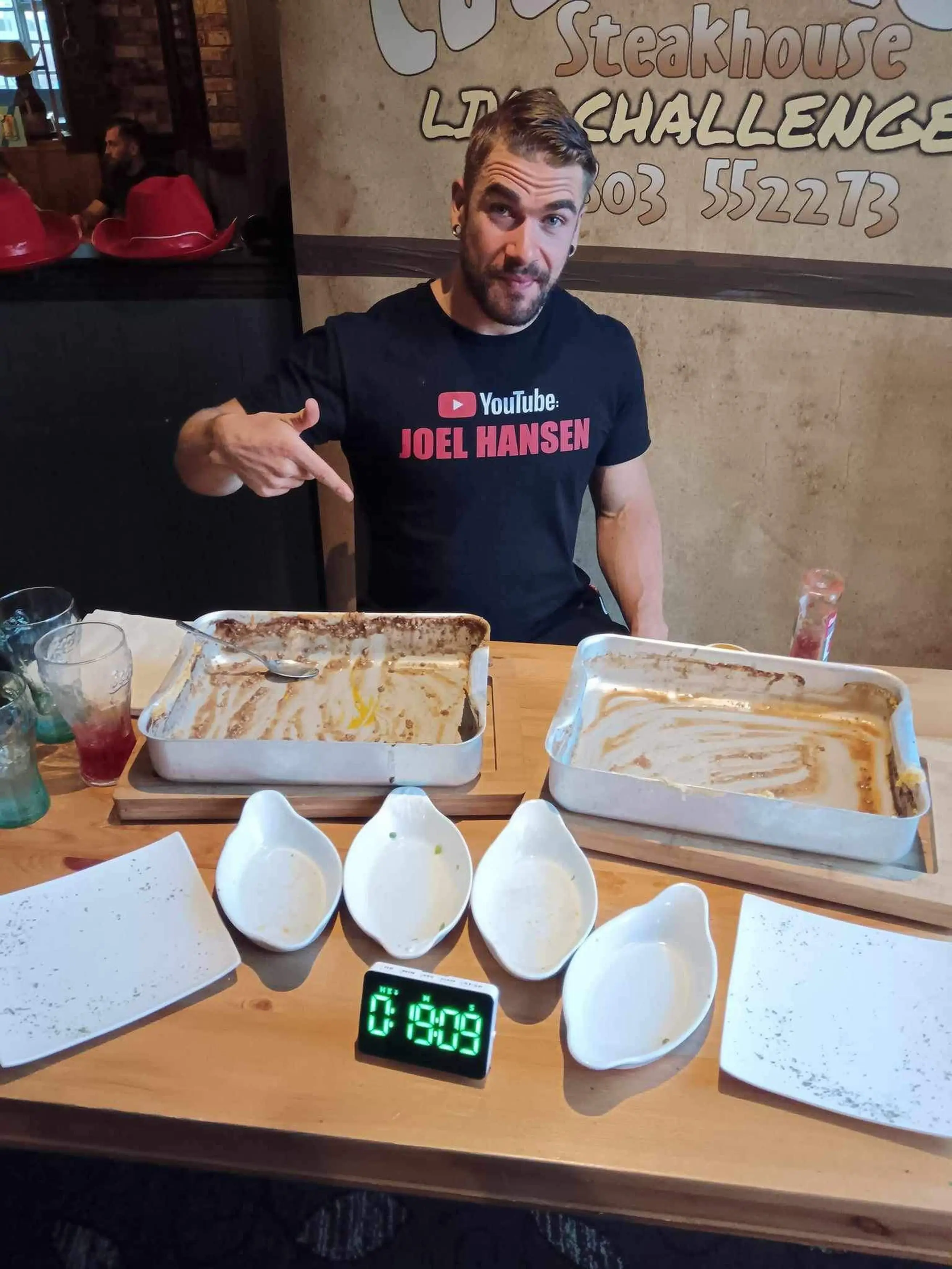 A little over 40 minutes later he'd devoured the lot, not only demolishing the 24 cottage pie challenge but doing so with time to spare. (Kennedy News and Media)