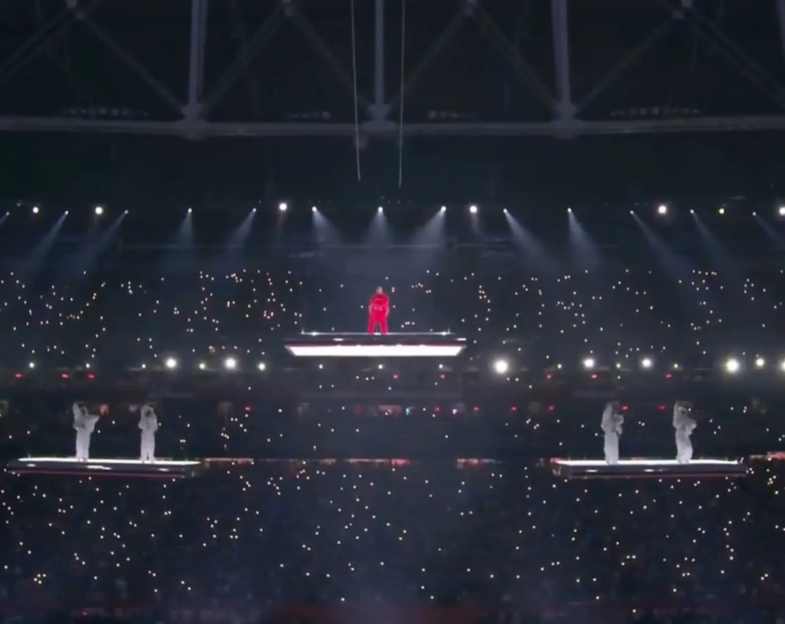 Rihanna made a her big return at the Super Bowl halftime show.