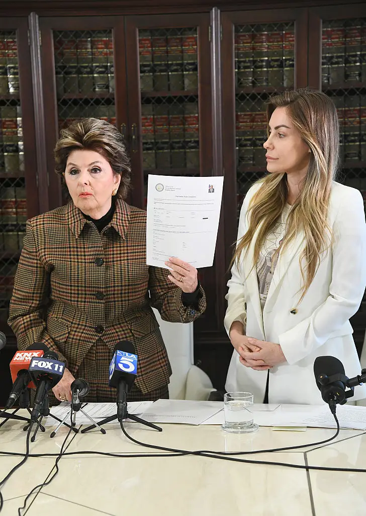 Crystal, along with her lawyer, Gloria Allred, both expressed concern that images of 'underage girls' could possibly be in the scrapbooks (Alberto E. Rodriguez/Getty Images)