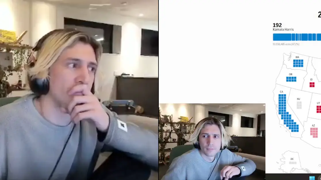 Moment streamer loses £500k in bets after Donald Trump closed in on 2024 election victory