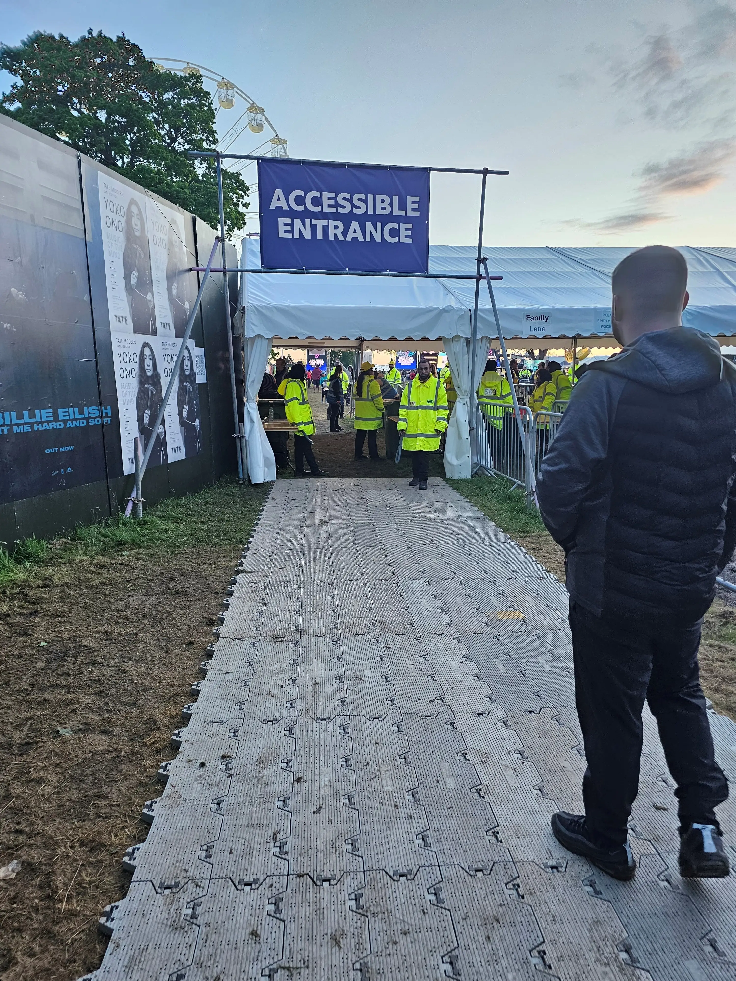 She explained she had been close to heading home after struggling to reach the accessibility entrance. (PA)