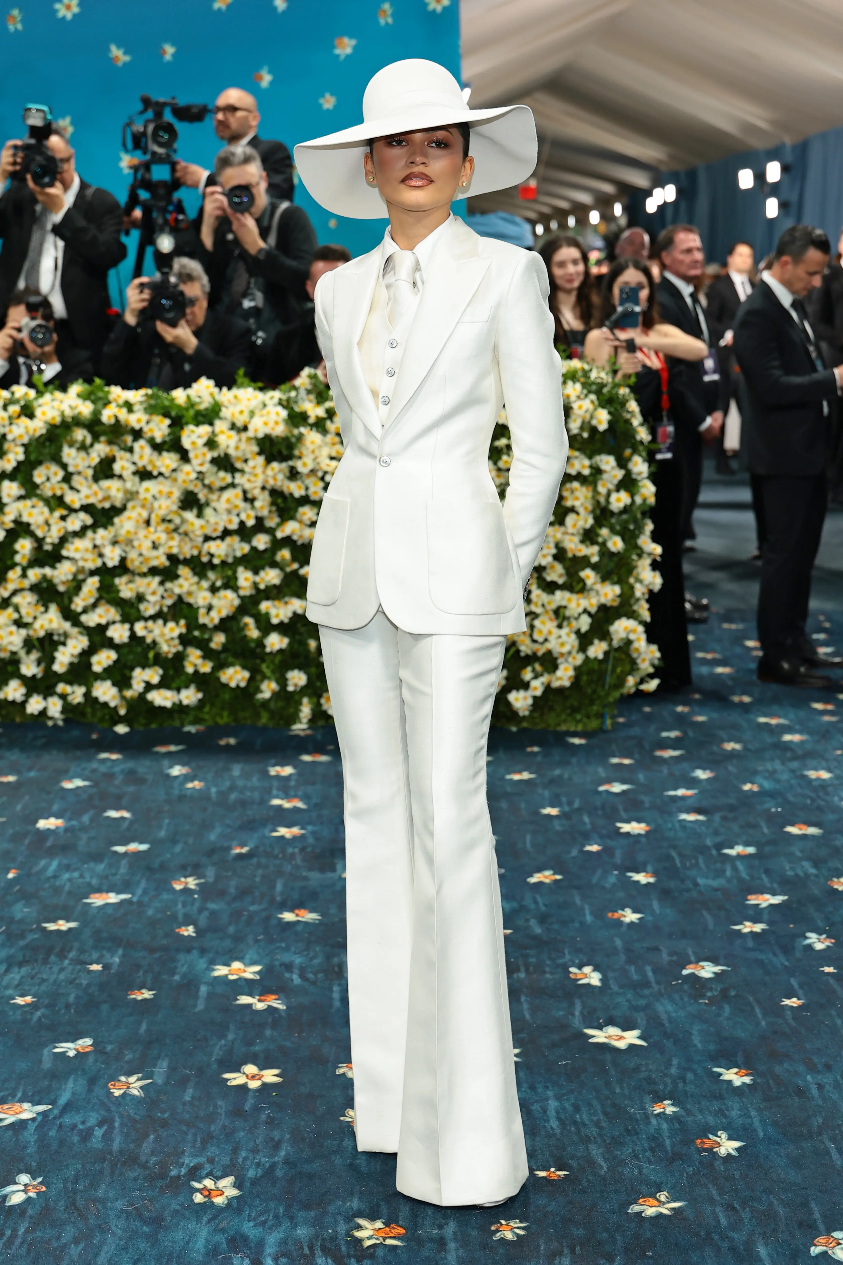 Zendaya wore a custom Louis Vuitton suit to the 2025 Met Gala (Dimitrios Kambouris/Getty Images for The Met Museum/Vogue)