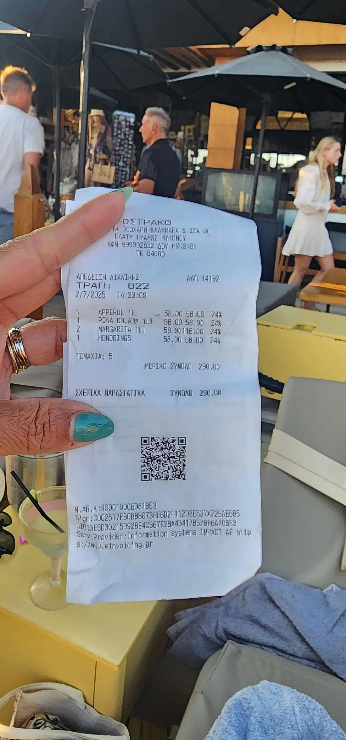 Five drinks can cost close to €300 at DK Oyster (TripAdvisor)