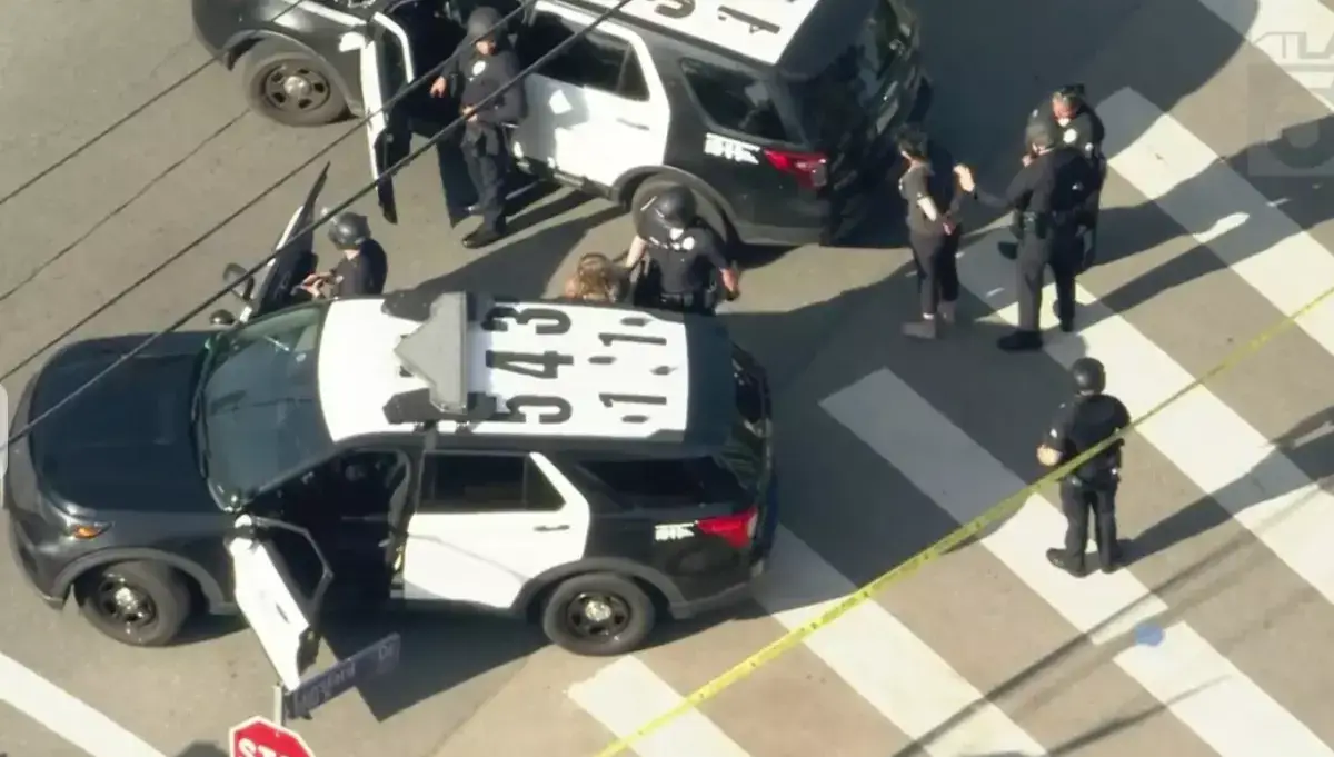 Jillian Shriner was arrested by police (KTLA)