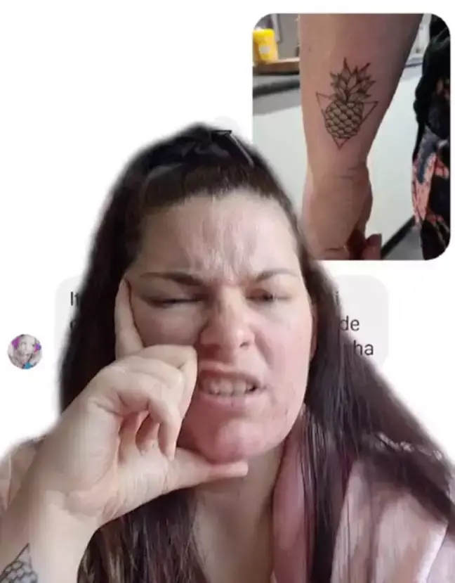 A woman who thought it was a good idea to have an innocent pineapple tattoo was stunned after learning of its secret meaning.