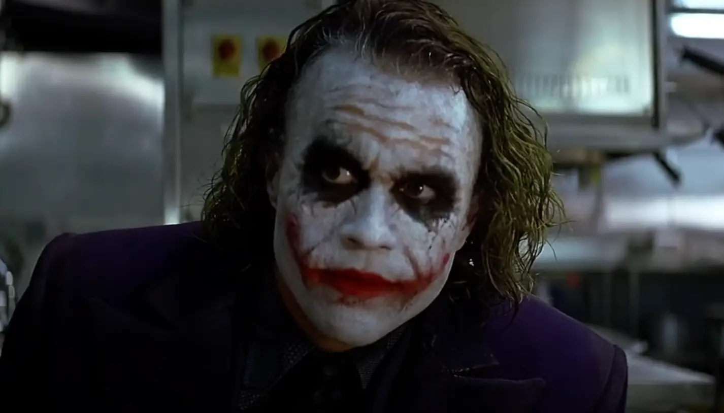 Heath Ledger as the Joker in The Dark Knight (Warner Bros.)