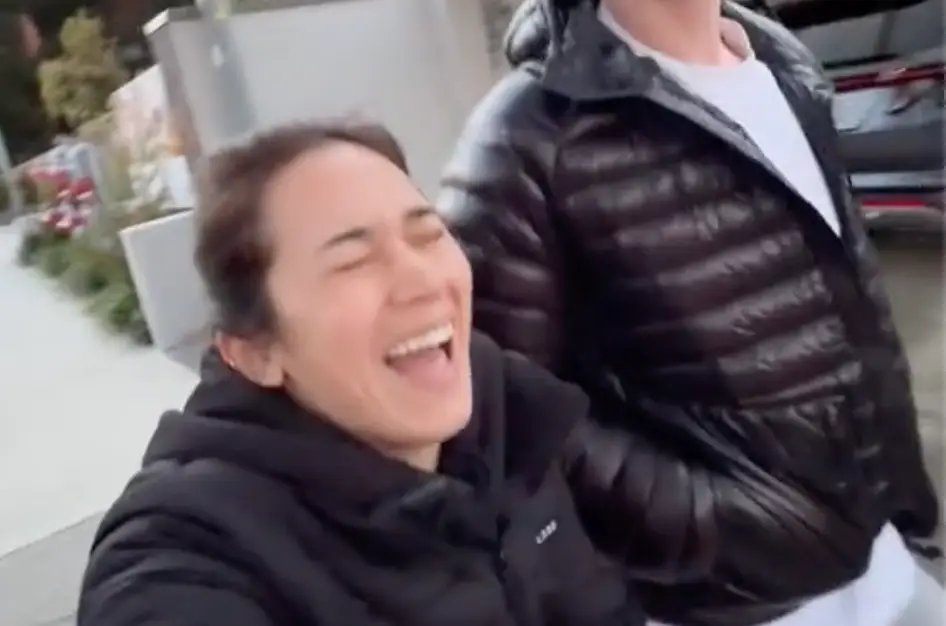 Tay couldn't cope with the UK slang her boyfriend Alex was chatting (TikTok/tayandalex)