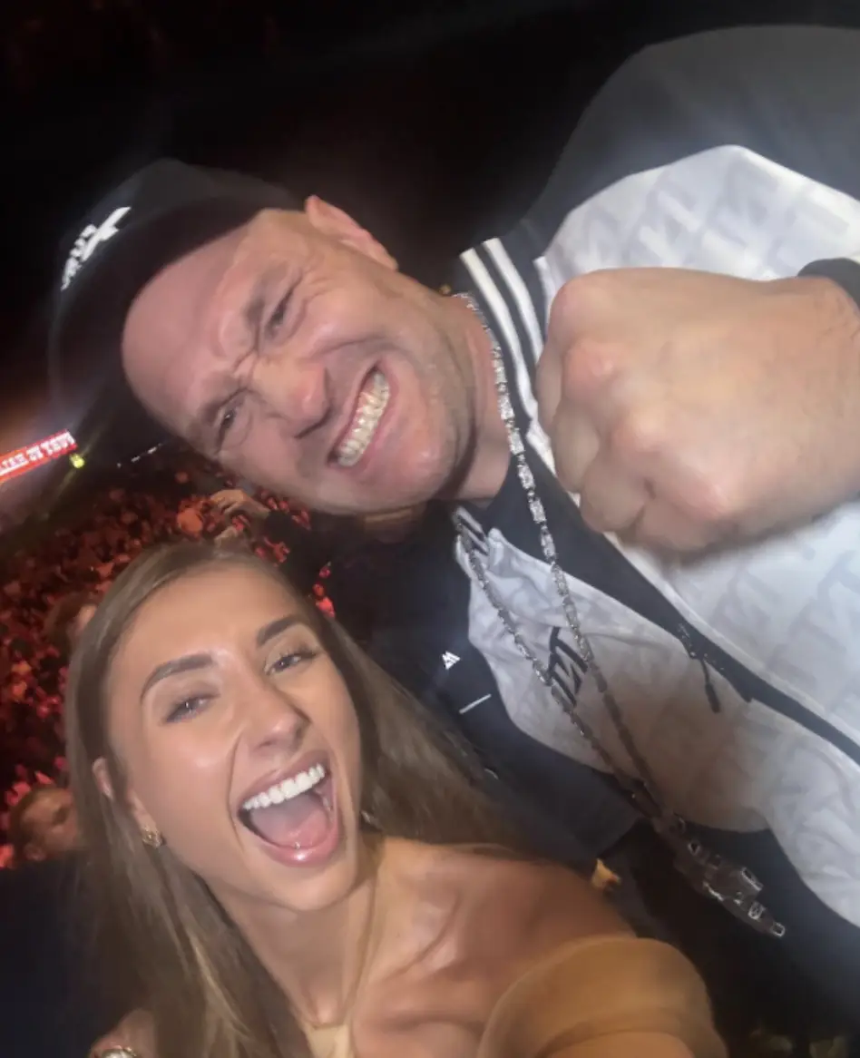 The adult star met Tyson Fury at the event (Supplied)