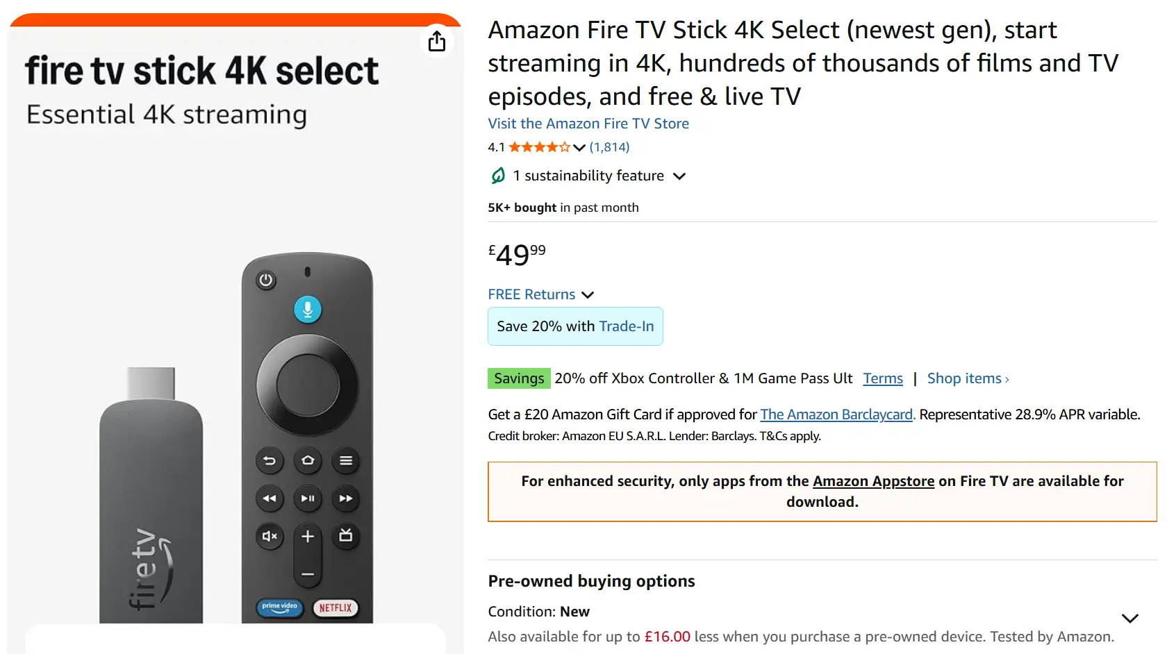 Only approved apps for the new Fire Sticks (Amazon)