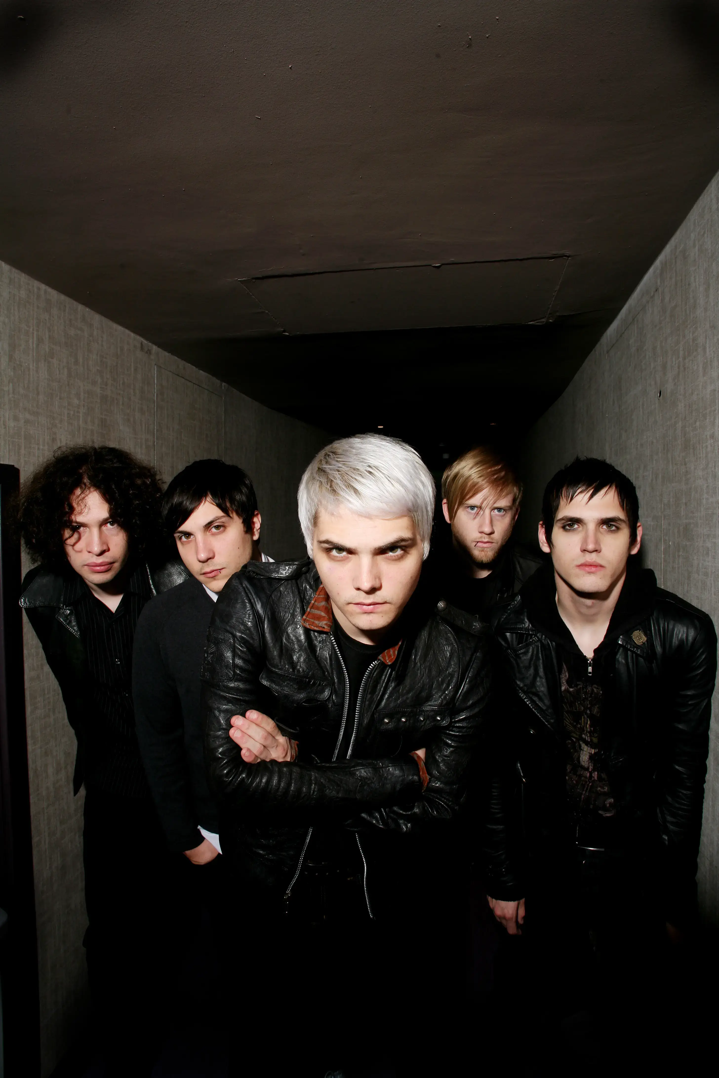 Bob Bryer (second from right) was the drummer for My Chemical Romance between 2004 and 2010. (Richard Ecclestone/Redferns)