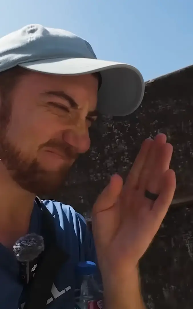 He said one place smelt like 'puke'. (YouTube/@drewbinsky)