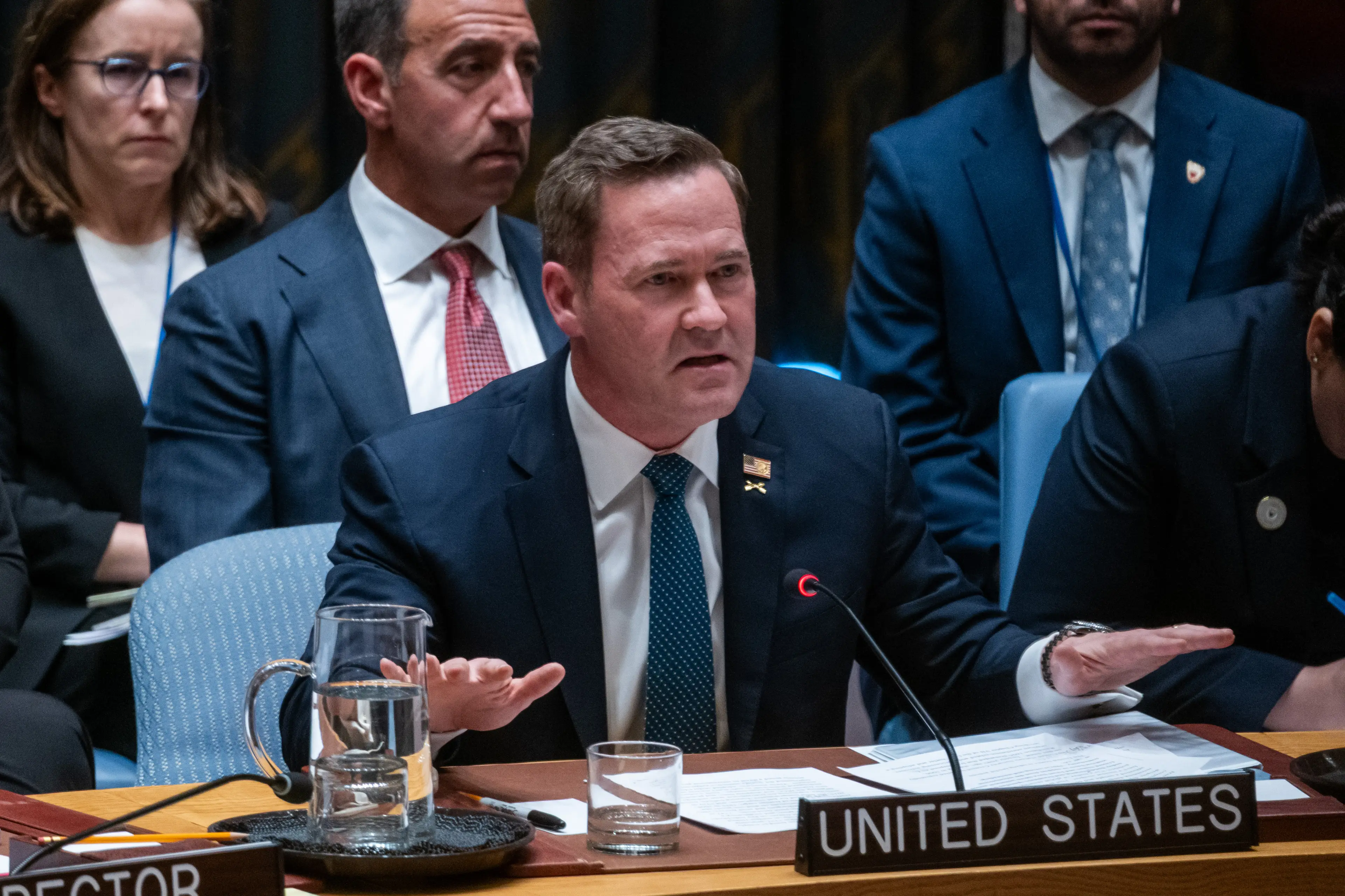 The UN Security Council held an emergency meeting on Saturday. (Spencer Platt/Getty Images)