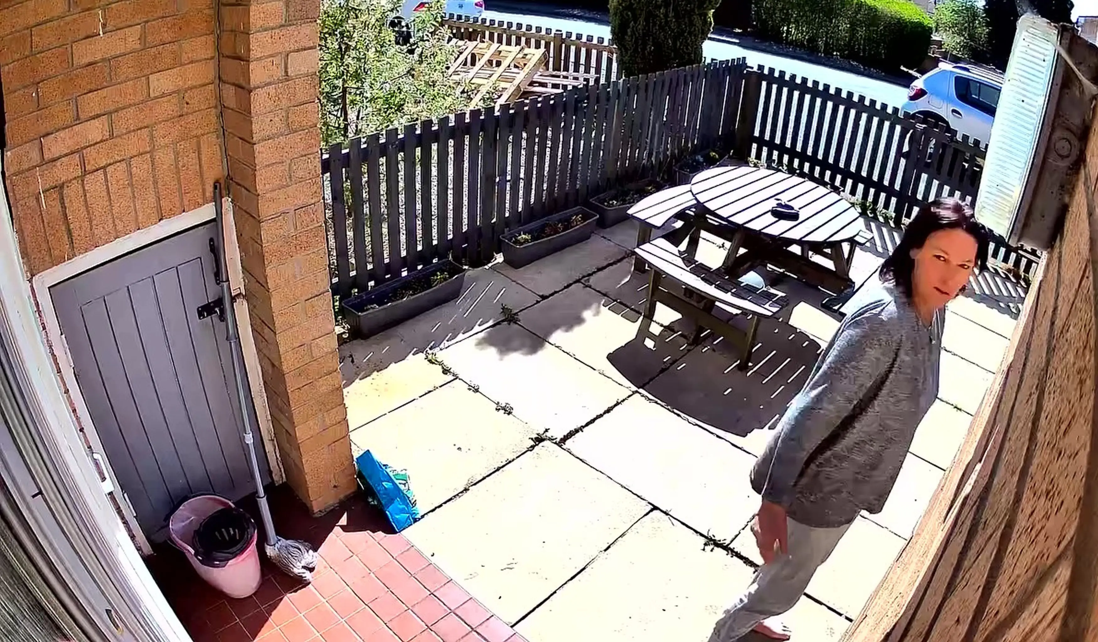 Nikki was quick to check the doorcam footage (Kennedy News)